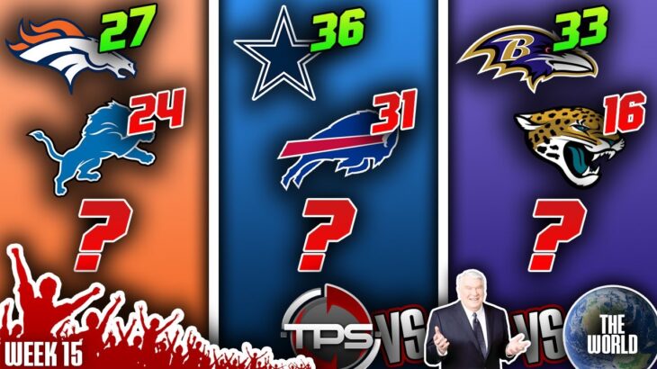 2023 NFL Week 15 PICKS, PREDICTIONS & PRIZES! TPS vs Madden vs THE WORLD!!!