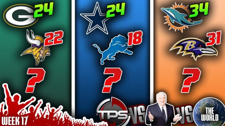 2023 NFL Week 17 PICKS, PREDICTIONS & PRIZES! TPS vs Madden vs THE WORLD!!!