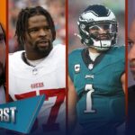 49ers win, Dre Greenlaw ejected, does Broussard still believe in Eagles? | NFL | FIRST THINGS FIRST