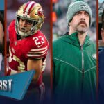 Brady endorses Christian McCaffrey for MVP, Jets activate Rodgers from IR | NFL | FIRST THINGS FIRST