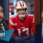 Jerry Rice compares 49ers QB Brock Purdy to Joe Montana & Nick loses it | NFL | FIRST THINGS FIRST