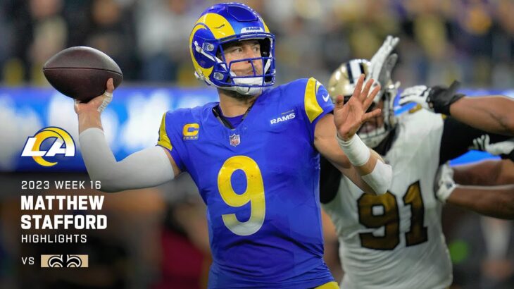 Matthew Stafford leading the Rams to the playoffs