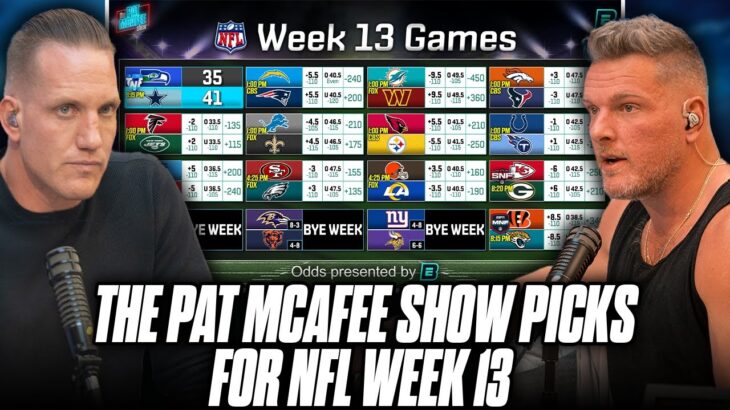 The Pat McAfee Show Picks & Predicts Every Game For NFL’s 2023 Week 13