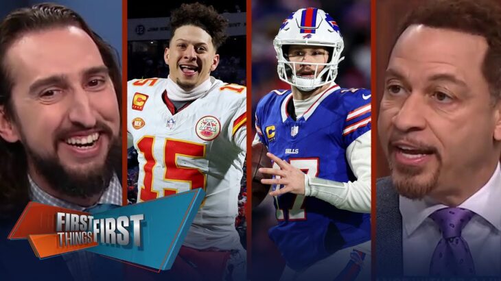 Chiefs advance to AFC Title Game, Bills lose, Mahomes outduels Allen | NFL | FIRST THINGS FIRST
