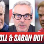 Reaction to Nick Saban retiring from Alabama, Pete Carroll fired from Seahawks | Colin Cowherd