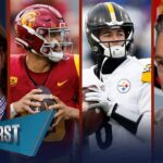 Bears loading up for Caleb, Russell Wilson ‘fired up’ to be Steelers QB1 | NFL | FIRST THINGS FIRST