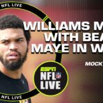Caleb Williams MEETS with Matt Eberflus 👀 + Would the Commanders be BEST with Drake Maye? | NFL Live