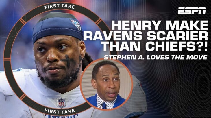 Derrick Henry puts Lamar Jackson in a better situation! – Stephen A. is loving the move | First Take