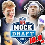 2024 NFL First Round Mock Draft For All 32 Picks! 10.0! (Preparing for the Draft)