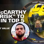 J.J. McCarthy WORTH a top 5 draft pick? + Caleb Williams STILL the bonafide No. 1 pick | First Take