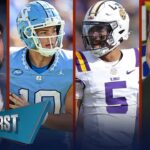 Patriots select Daniels, Maye ridiculed, LAC trade up Nick’s Mock Draft | NFL | FIRST THINGS FIRST