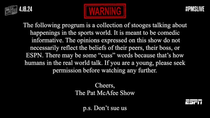 The Pat McAfee Show Live | Thursday April 18th, 2024
