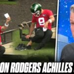 Aaron Rodgers Seen “Limping” & Checking Back Of Foot At Practice, Fans Concerned | Pat McAfee Reacts