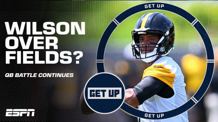 Russell Wilson & Justin Fields BATTLE over STARTING QB job 👀 Will Wilson get cut? | Get Up