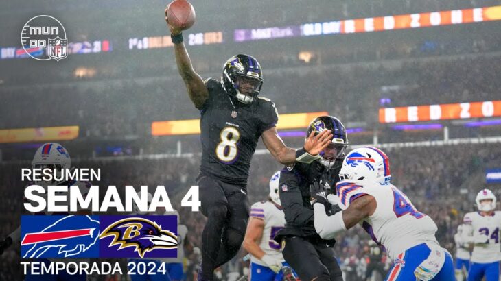 Buffalo Bills vs. Baltimore Ravens | Semana 4 – NFL 2024 | Highlights Resumen en español