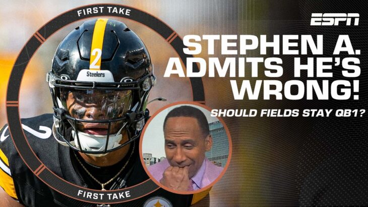 Stephen A. admits he was WRONG about Justin Fields, wants him to stay QB1 👀 | First Take