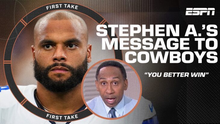 Stephen A.‘s message to the Cowboys: YOU BETTER WIN THIS GAME VS. THE GIANTS! 🗣️ | First Take