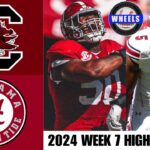 #7 Alabama vs South Carolina (AMAZING!) | Full Game Highlights | 2024 College Football Highlights