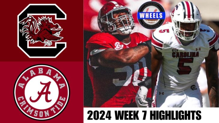 #7 Alabama vs South Carolina (AMAZING!) | Full Game Highlights | 2024 College Football Highlights