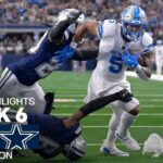 Detroit Lions vs. Dallas Cowboys | 2024 Week 6 Game Highlights