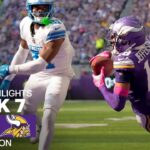 Detroit Lions vs. Minnesota Vikings Game Highlights | NFL 2024 Week 7