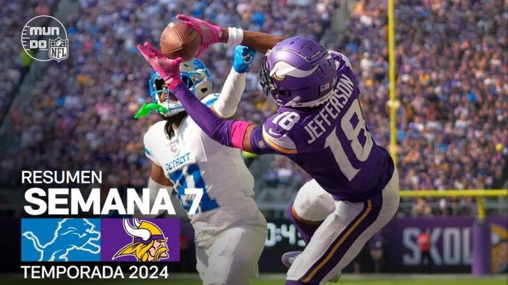 Detroit Lions vs. Minnesota Vikings | Resumen en español | NFL Semana 7 – Highlights 2024