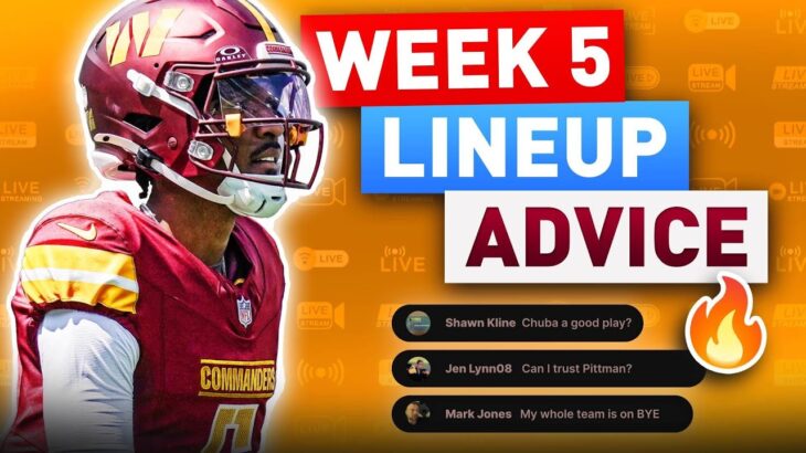 Fantasy Football Week 5 Lineup Advice | NFL Inactives, Injuries & Start/Sit Decisions (2024)