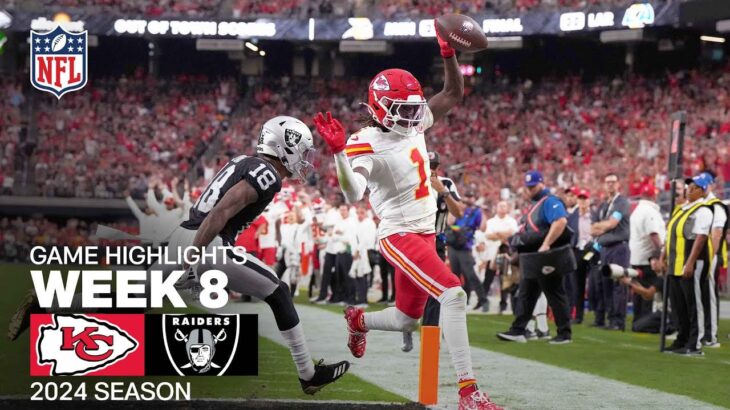 Kansas City Chiefs vs. Las Vegas Raiders | 2024 Week 8 Game Highlights