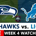 Seahawks vs. Lions Streaming Scoreboard, Free Play-By-Play, Highlights, Boxscore | NFL Week 4