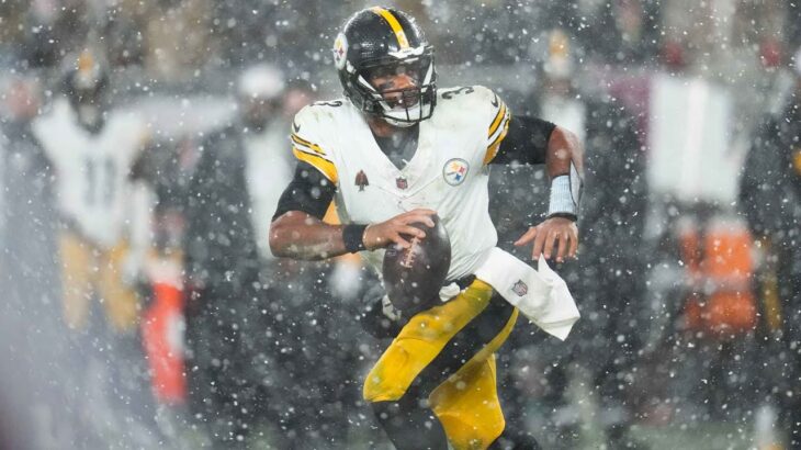 Down to the wire on a snowy night in Cleveland!!! Steelers vs Browns