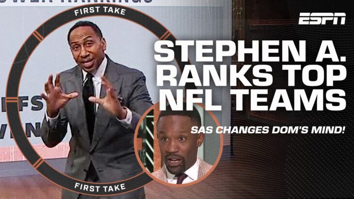 PERFECTION? EGREGIOUS!? 🤣 Stephen’s A-List gets ‘A-F’ grades for TOP NFL teams 📝 | First Take