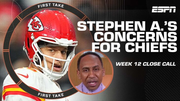 Stephen A.‘s WORRIED about the Chiefs amid close call vs. the Panthers 👀 | First Take