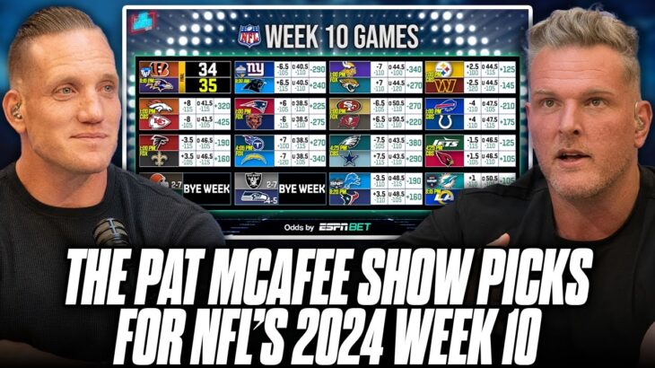 The Pat McAfee Show Picks & Predicts Every Game For NFL’s 2024 Week 10 Weekend