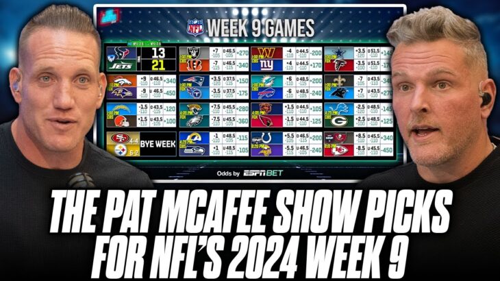 The Pat McAfee Show Picks & Predicts Every Game For NFL’s 2024 Week 9 Weekend