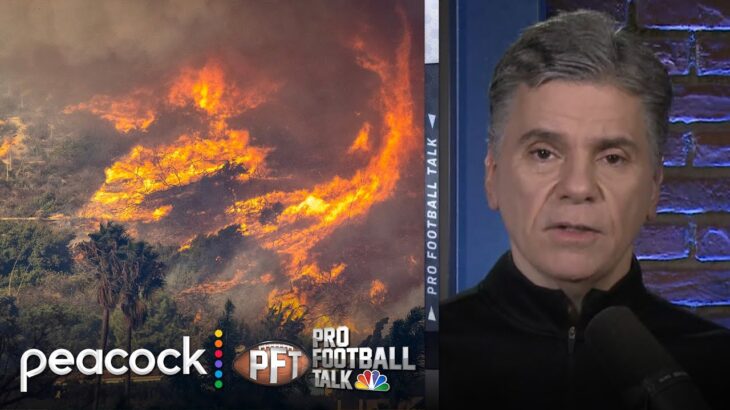 What California wildfires mean for Vikings-Rams Wild Card game | Pro Football Talk | NFL on NBC