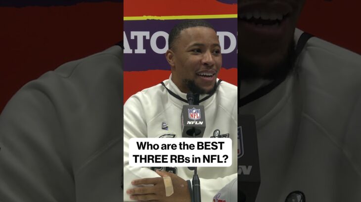 Saquon Barkley lists his TOP 3 RBs in the NFL #NFL #football #SuperBowl