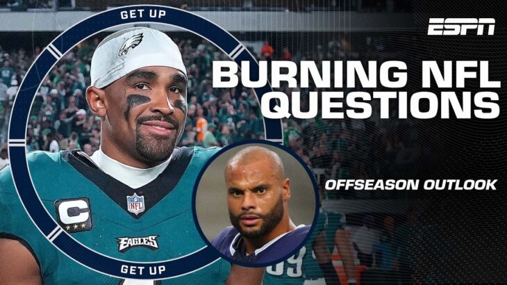 BURNING NFL QUESTIONS 🔥 Eagles & Cowboys offseason outlook & Math Equations with Greeny ➕➖ | Get Up