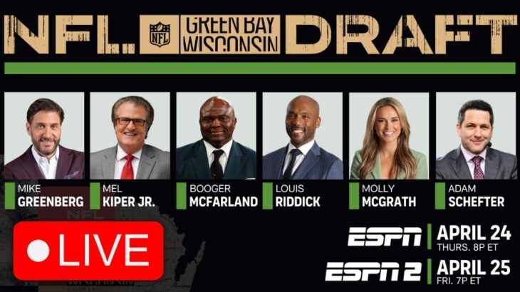 ESPN NFL Draft Countdown LIVE 4/25/2025 | Adam Schefter, Dan Orlovsky, Ryan Clark & Swagu on Rd 2-3