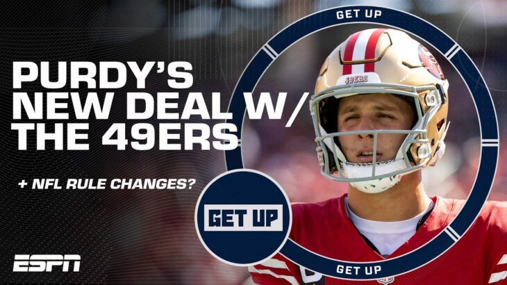 Should the NFL BAN the tush push⁉️ + Brock Purdy’s extension with the 49ers 💰 REACTION | Get Up