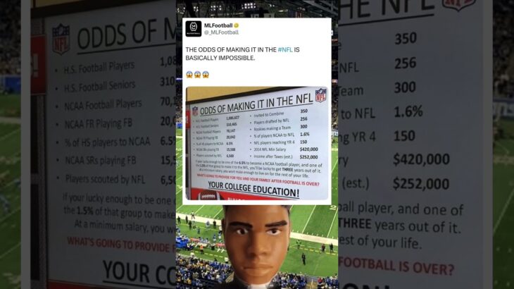 The odds of making it in the #nfl are SO SLIM